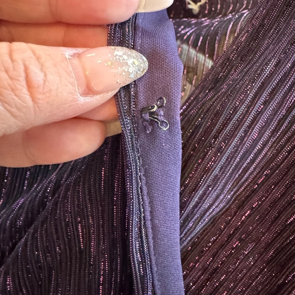 Astr Shimmering Sleeveless Danielle Purple layered Dress 💜 - Picture 5 of 5